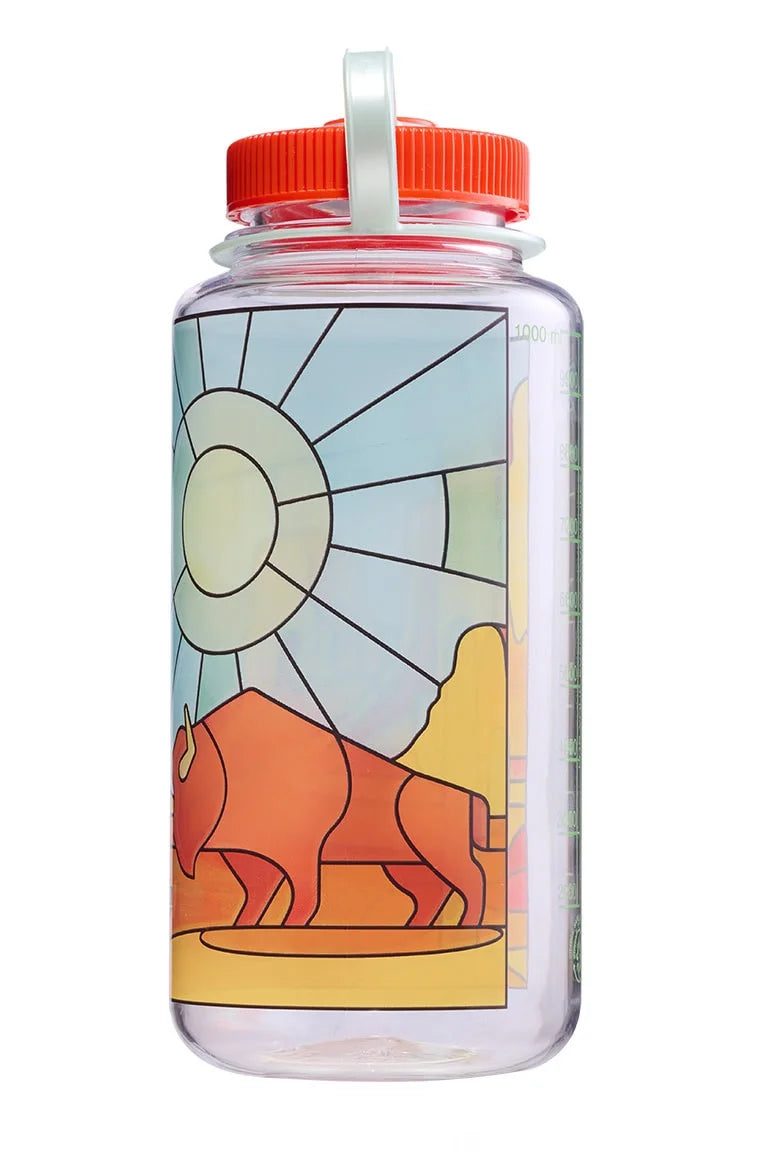32oz Wide Mouth Stained Glass Print Bottles